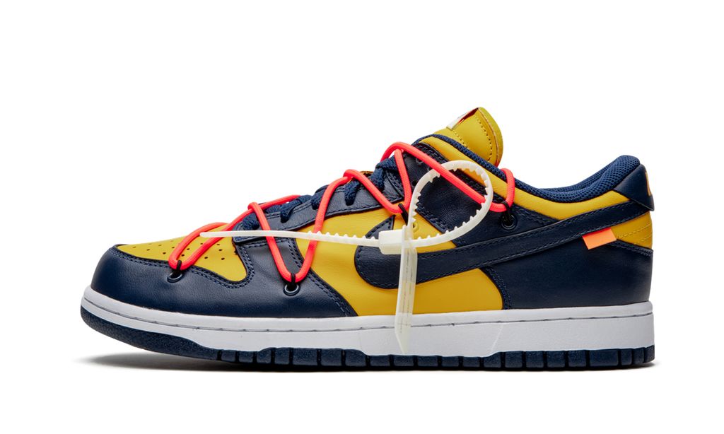 Nike Dunk Low Off White University Gold Mindnight Navy