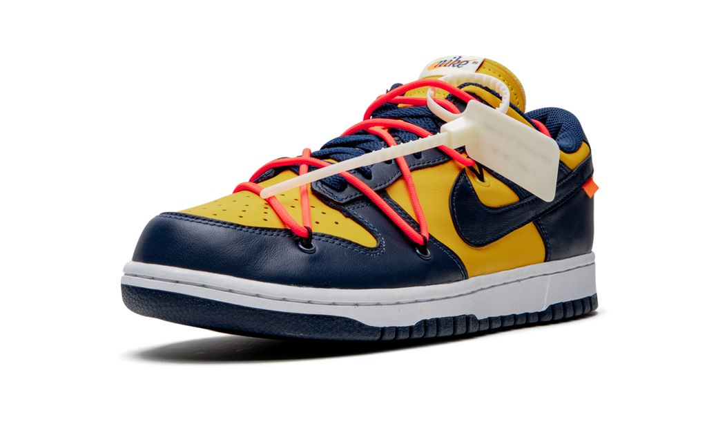 Nike Dunk Low Off White University Gold Mindnight Navy