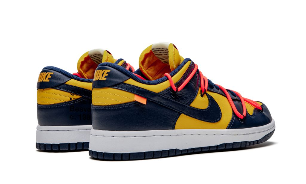 Nike Dunk Low Off White University Gold Mindnight Navy