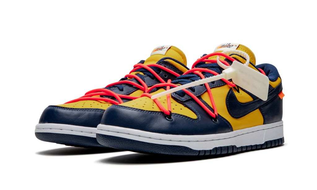 Nike Dunk Low Off White University Gold Mindnight Navy